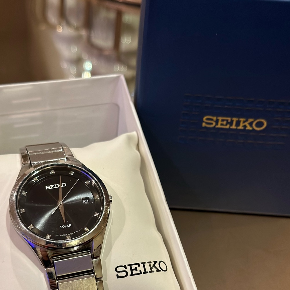 Seiko Solar Stainless Steel Watch